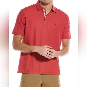 NWT Tommy Bahama Men's San Aria Polo Shirt Size XL In Dark Havana